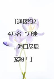 迎接约2.4万名“刀迷”，海口尽显宠粉！