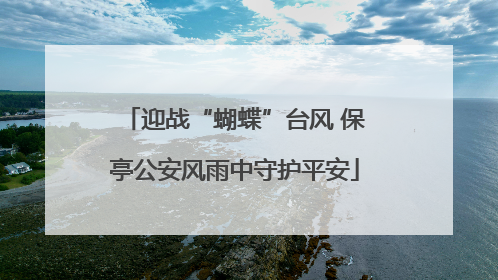 迎战“蝴蝶”台风 保亭公安风雨中守护平安