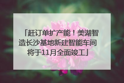 赶订单扩产能！美湖智造长沙基地新建智能车间将于11月全面竣工