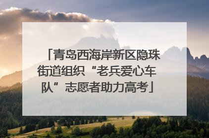 青岛西海岸新区隐珠街道组织“老兵爱心车队”志愿者助力高考