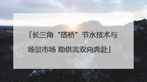 长三角“搭桥”节水技术与场景市场 助供需双向奔赴