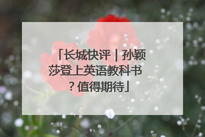 长城快评｜孙颖莎登上英语教科书？值得期待