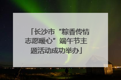 长沙市“粽香传情志愿暖心”端午节主题活动成功举办