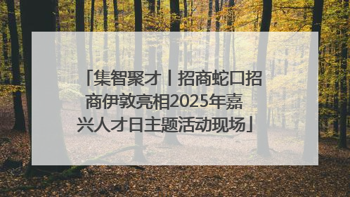 集智聚才丨招商蛇口招商伊敦亮相2025年嘉兴人才日主题活动现场