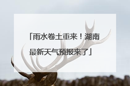 雨水卷土重来！湖南最新天气预报来了