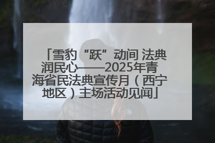 雪豹“跃”动间 法典润民心——2025年青海省民法典宣传月（西宁地区）主场活动见闻