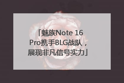 魅族Note 16 Pro携手BLG战队，展现非凡信号实力