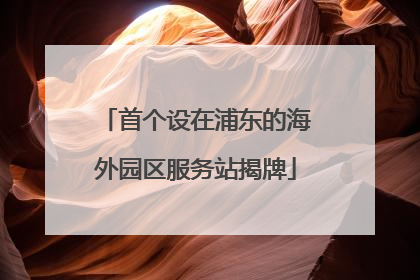 首个设在浦东的海外园区服务站揭牌