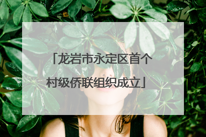 龙岩市永定区首个村级侨联组织成立