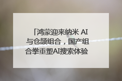 鸿蒙迎来纳米 AI 与仓颉组合，国产组合拳重塑AI搜索体验｜新经济观察