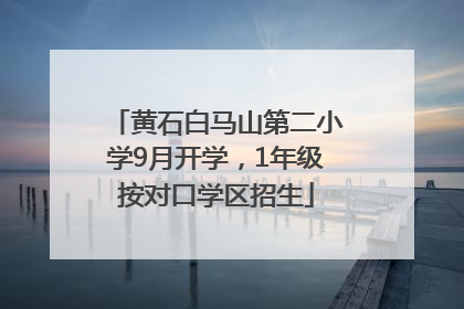 黄石白马山第二小学9月开学，1年级按对口学区招生