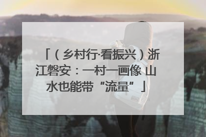 （乡村行·看振兴）浙江磐安：一村一画像 山水也能带“流量”