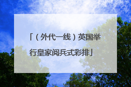 （外代一线）英国举行皇家阅兵式彩排