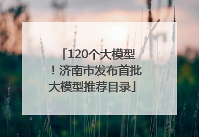 120个大模型！济南市发布首批大模型推荐目录