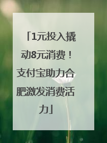 1元投入撬动8元消费！支付宝助力合肥激发消费活力
