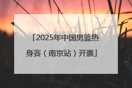 2025年中国男篮热身赛（南京站）开票