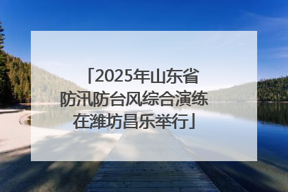 2025年山东省防汛防台风综合演练在潍坊昌乐举行