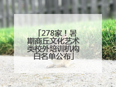 278家！暑期商丘文化艺术类校外培训机构白名单公布