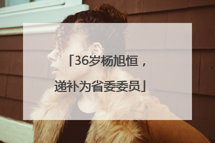 36岁杨旭恒，递补为省委委员