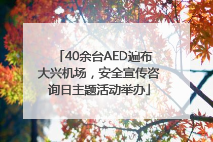 40余台AED遍布大兴机场，安全宣传咨询日主题活动举办